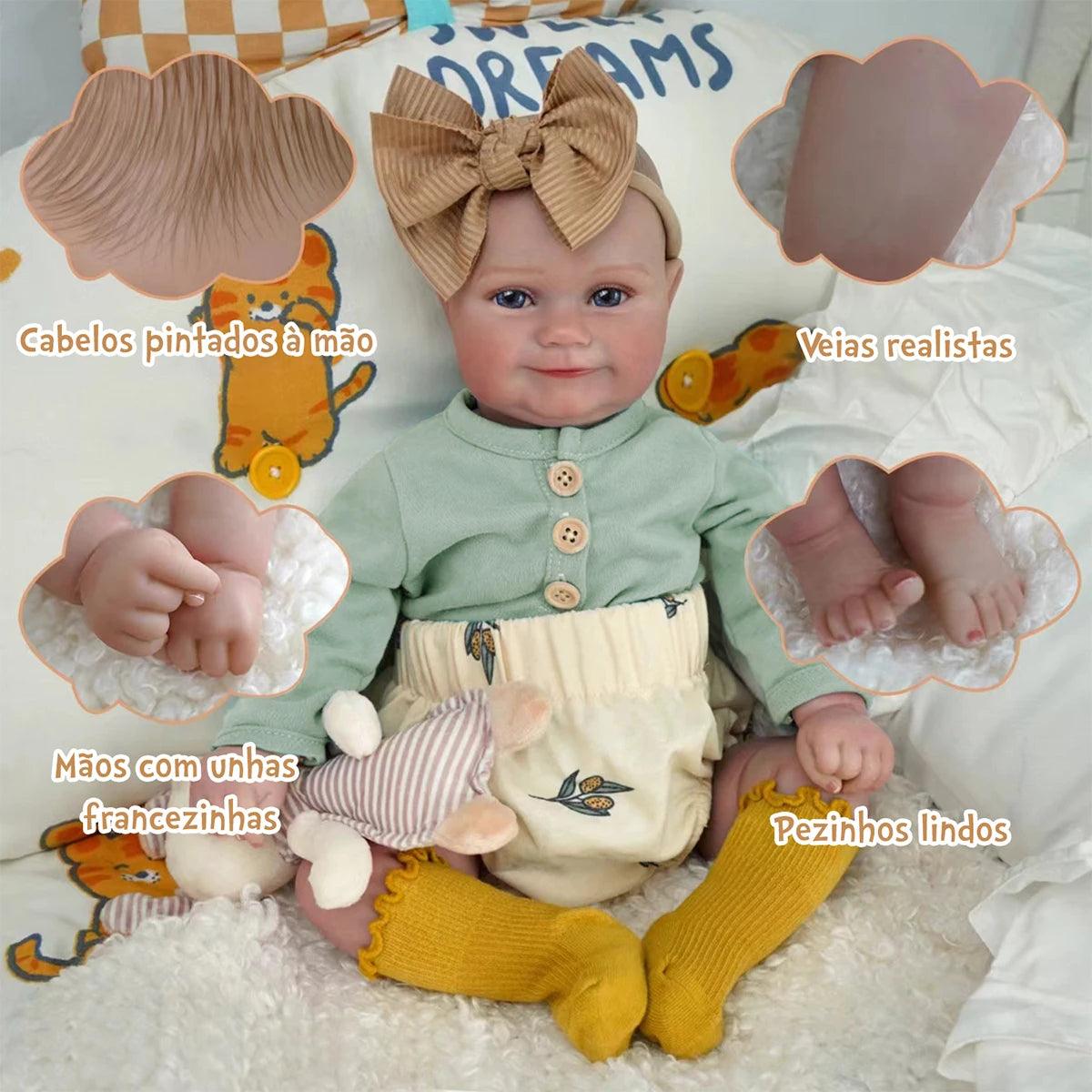 Boneca Bebê Reborn Sofia Falante Greenlucky