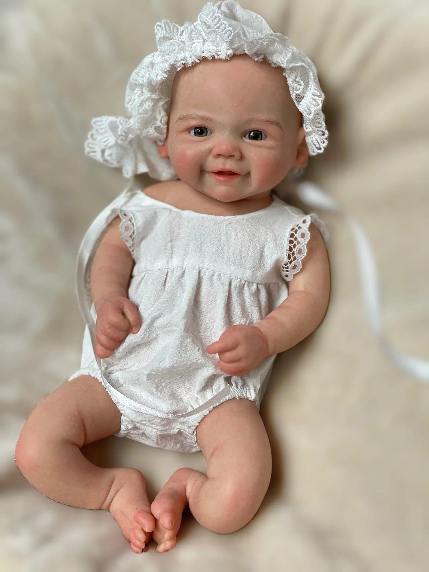 Boneca Bebê Reborn Dani de Silicone Sólido