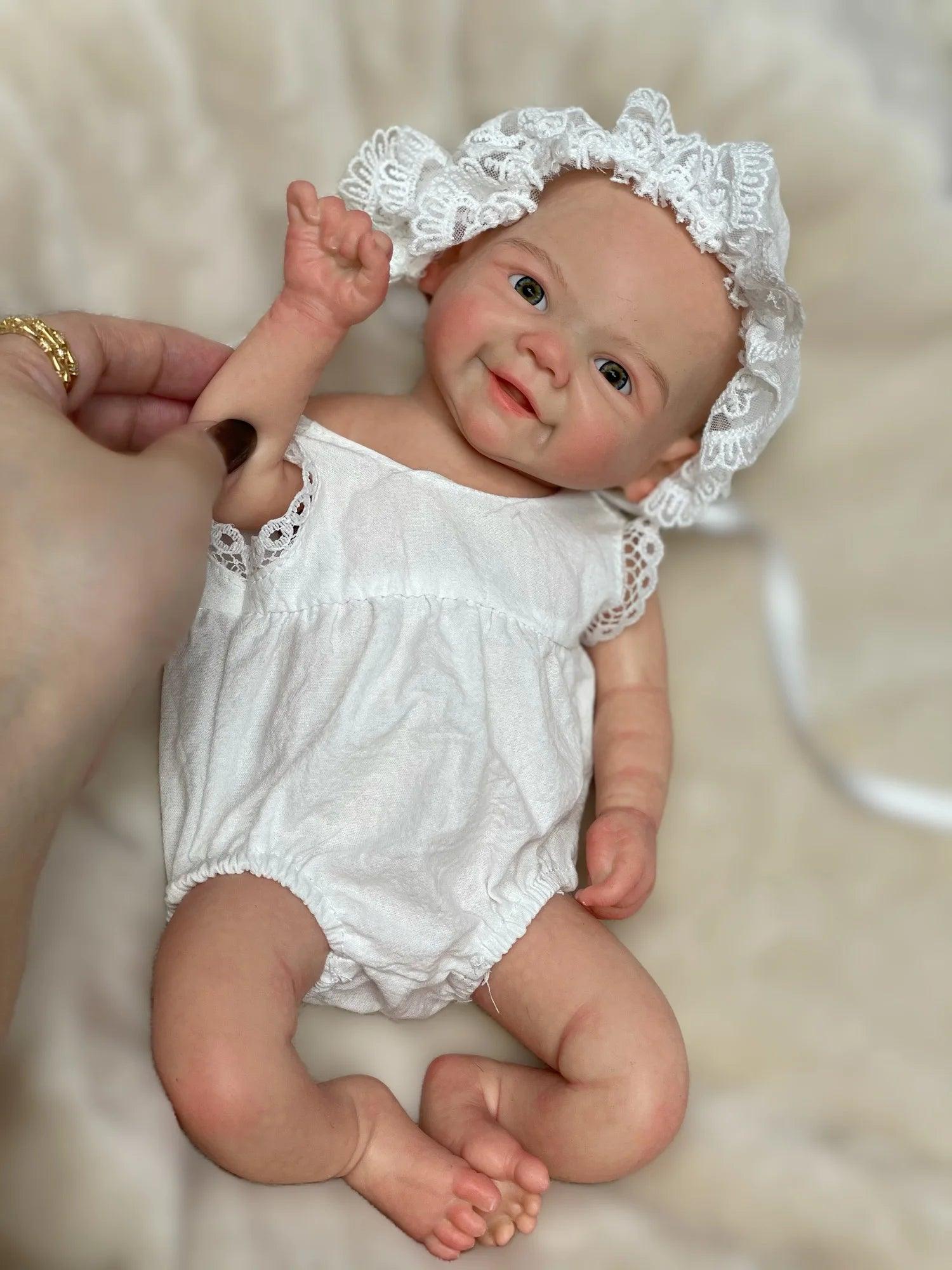 Boneca Bebê Reborn Dani de Silicone Sólido