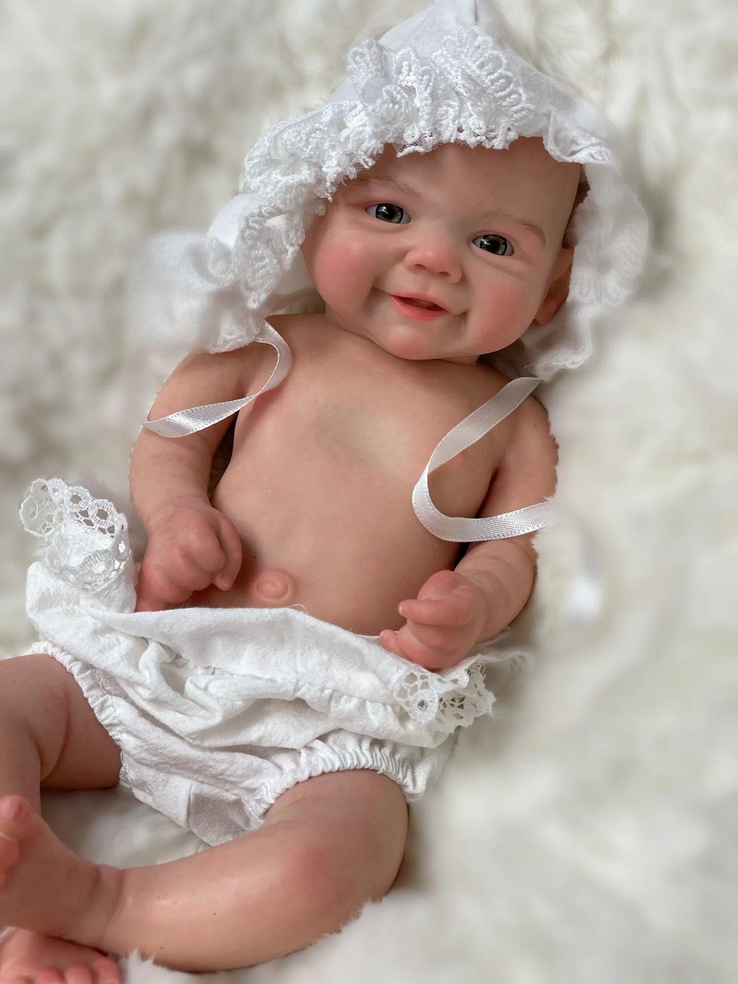 Boneca Bebê Reborn Dani de Silicone Sólido
