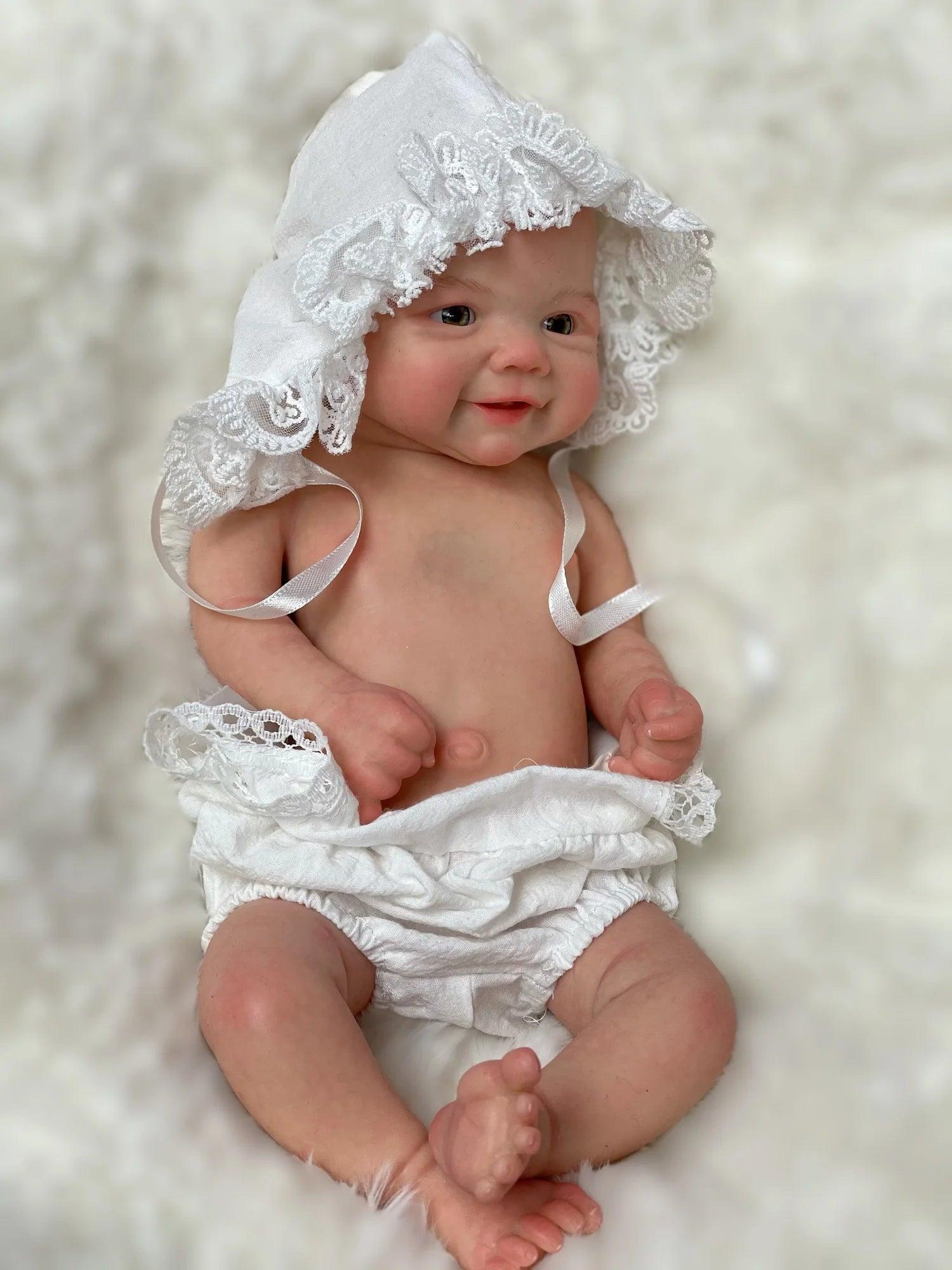 Boneca Bebê Reborn Dani de Silicone Sólido