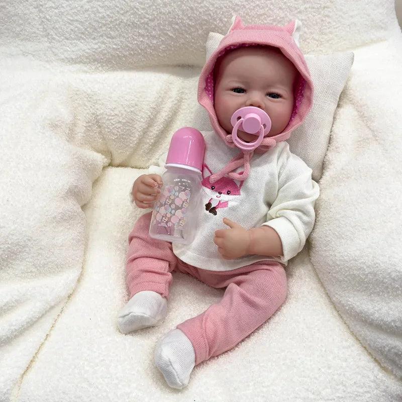 Boneca Bebê Reborn Allegra - Corpo Inteiro em Silicone Macio e Realista