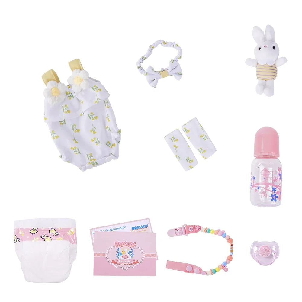 Boneca Bebê Reborn Melina - Silicone Sólido Premium 30cm