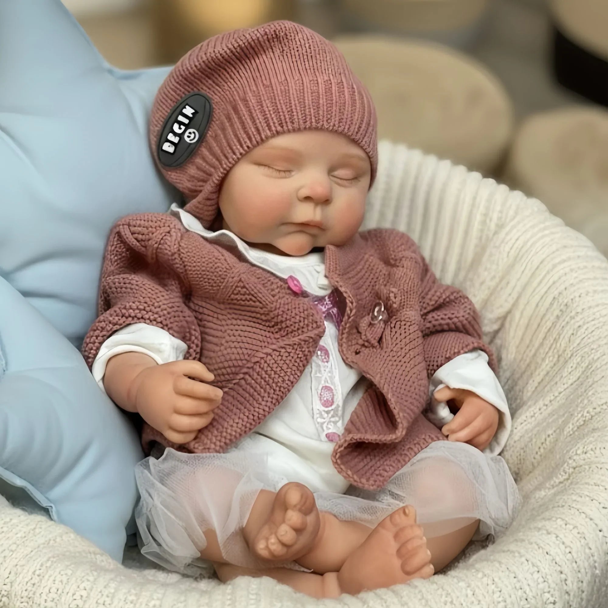 Boneca Bebê Reborn Olívia em Silicone Sólido Greenlucky
