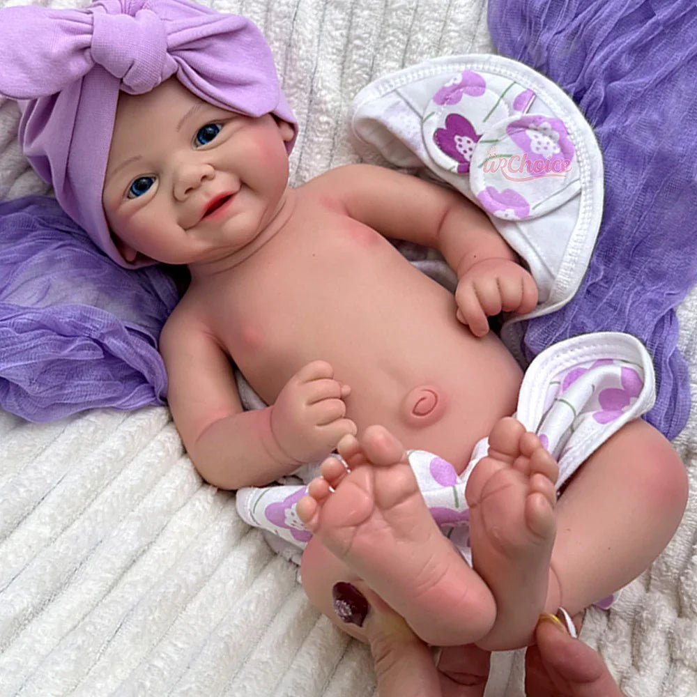 Boneca Bebê Reborn Alexa em Silicone Sólido Greenlucky