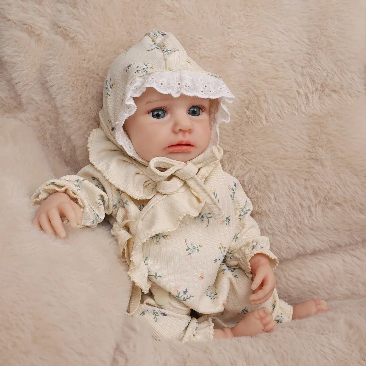 Boneca Bebê Reborn Blanca em Silicone Sólido Greenlucky