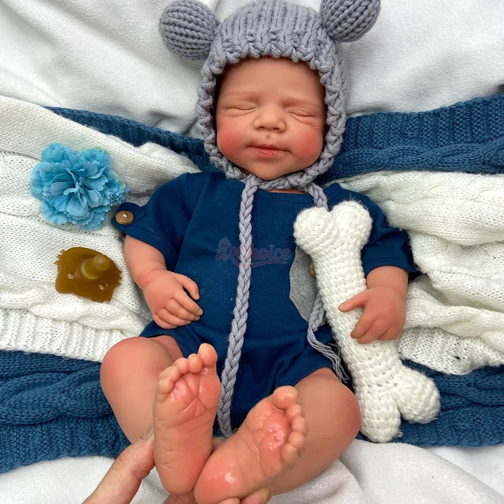 Boneca Bebê Reborn Lucas em Silicone Sólido Greenlucky