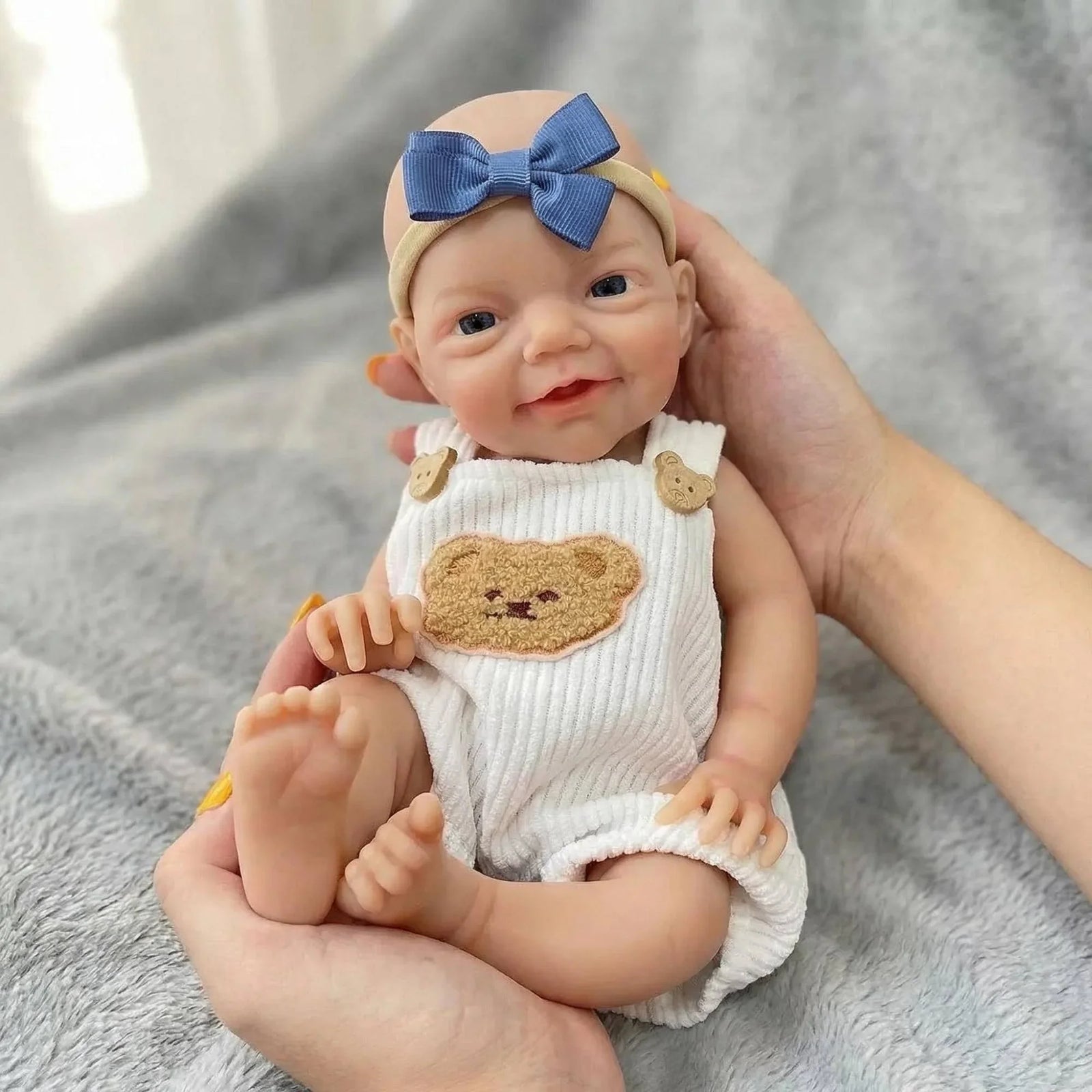 Boneca Bebê Reborn Kika em Silicone Sólido Greenlucky