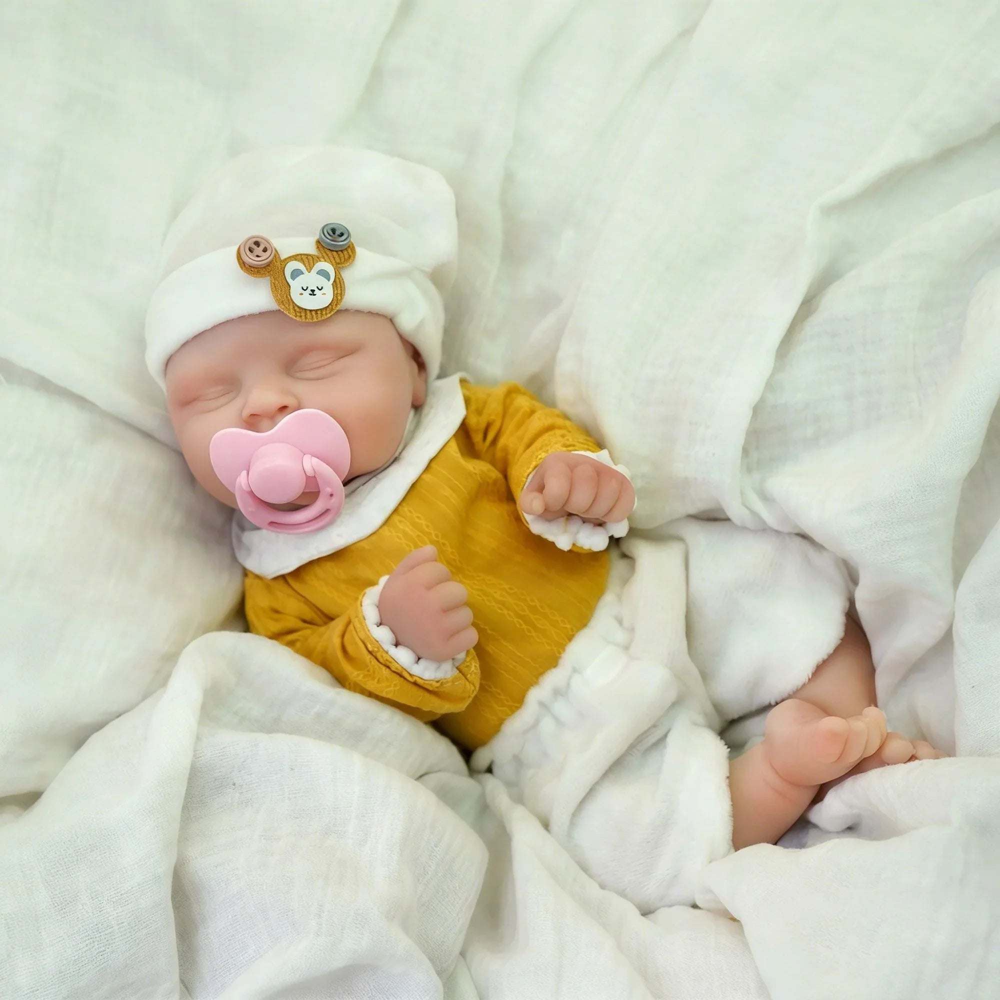 Boneca Bebê Reborn Maria em Silicone Sólido Greenlucky