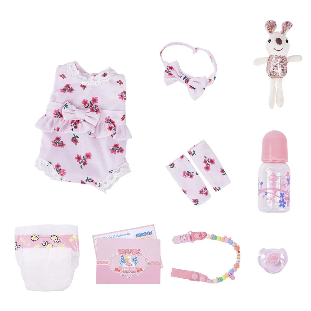 Boneca Bebê Reborn Ísis - Silicone Sólido Premiun 30cm