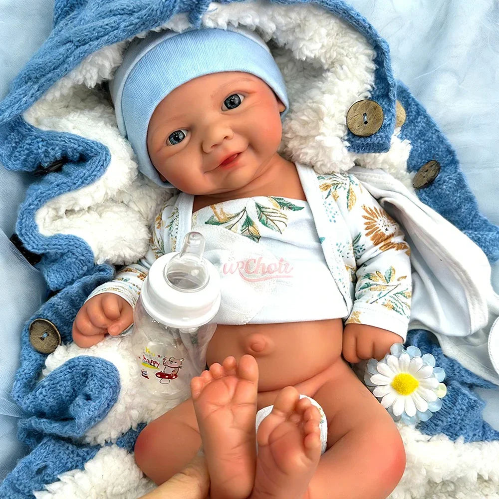 Boneca Bebê Reborn Matheus em Silicone Sólido Greenlucky