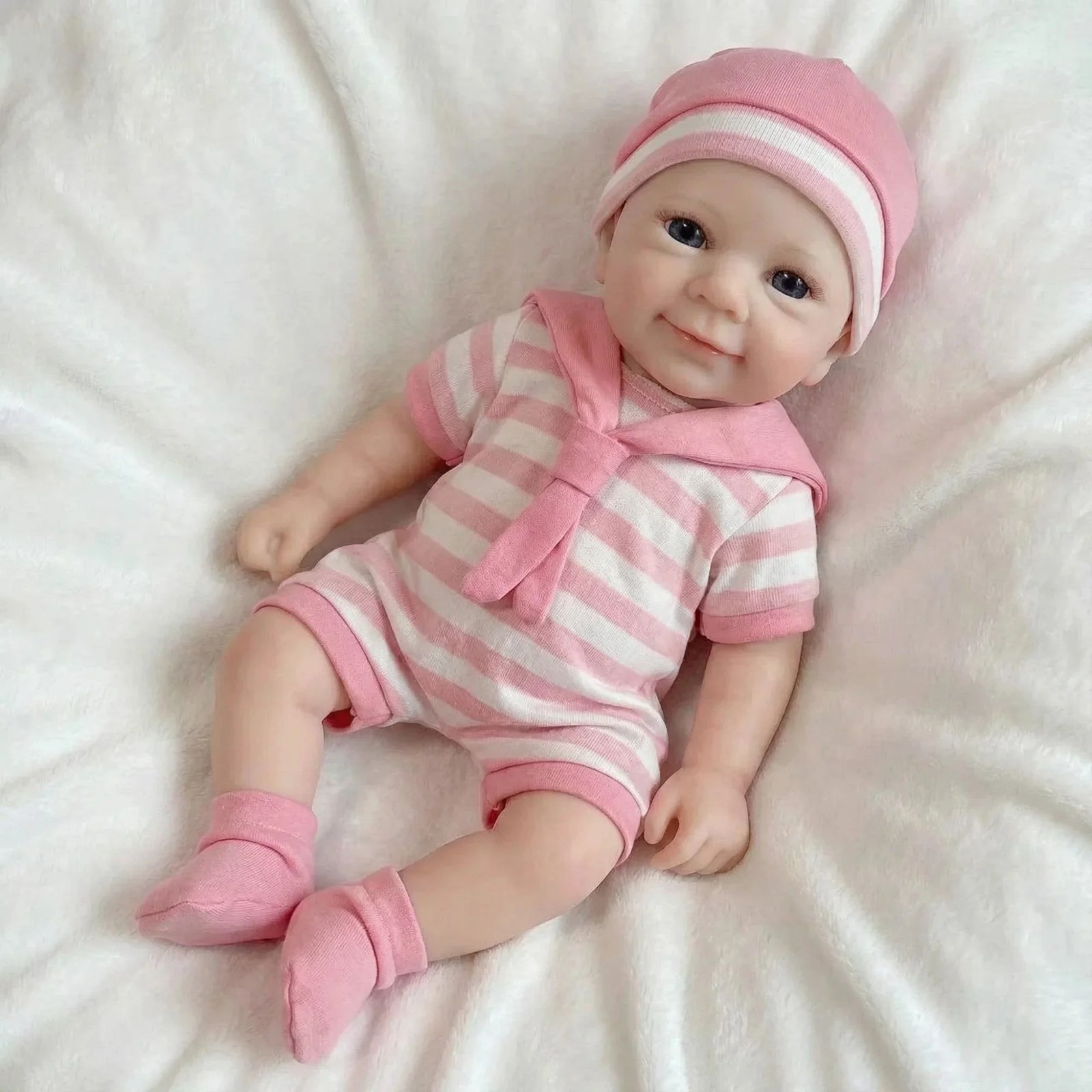 Boneca Bebê Reborn Mimi em Silicone Sólido Greenlucky