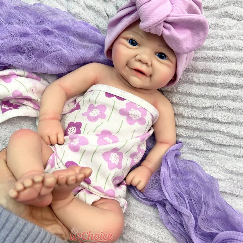 Boneca Bebê Reborn Alexa em Silicone Sólido Greenlucky