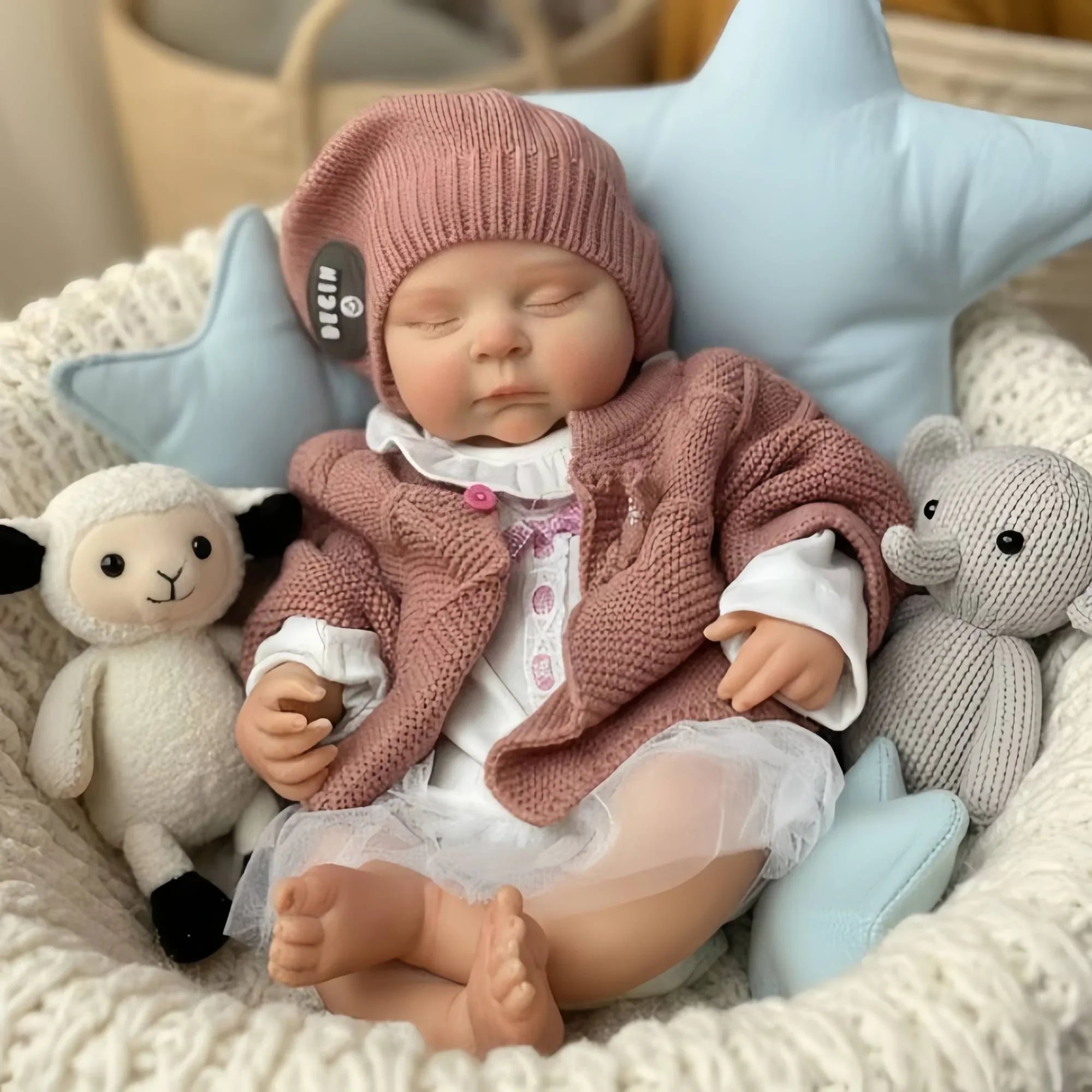 Boneca Bebê Reborn Olívia em Silicone Sólido Greenlucky