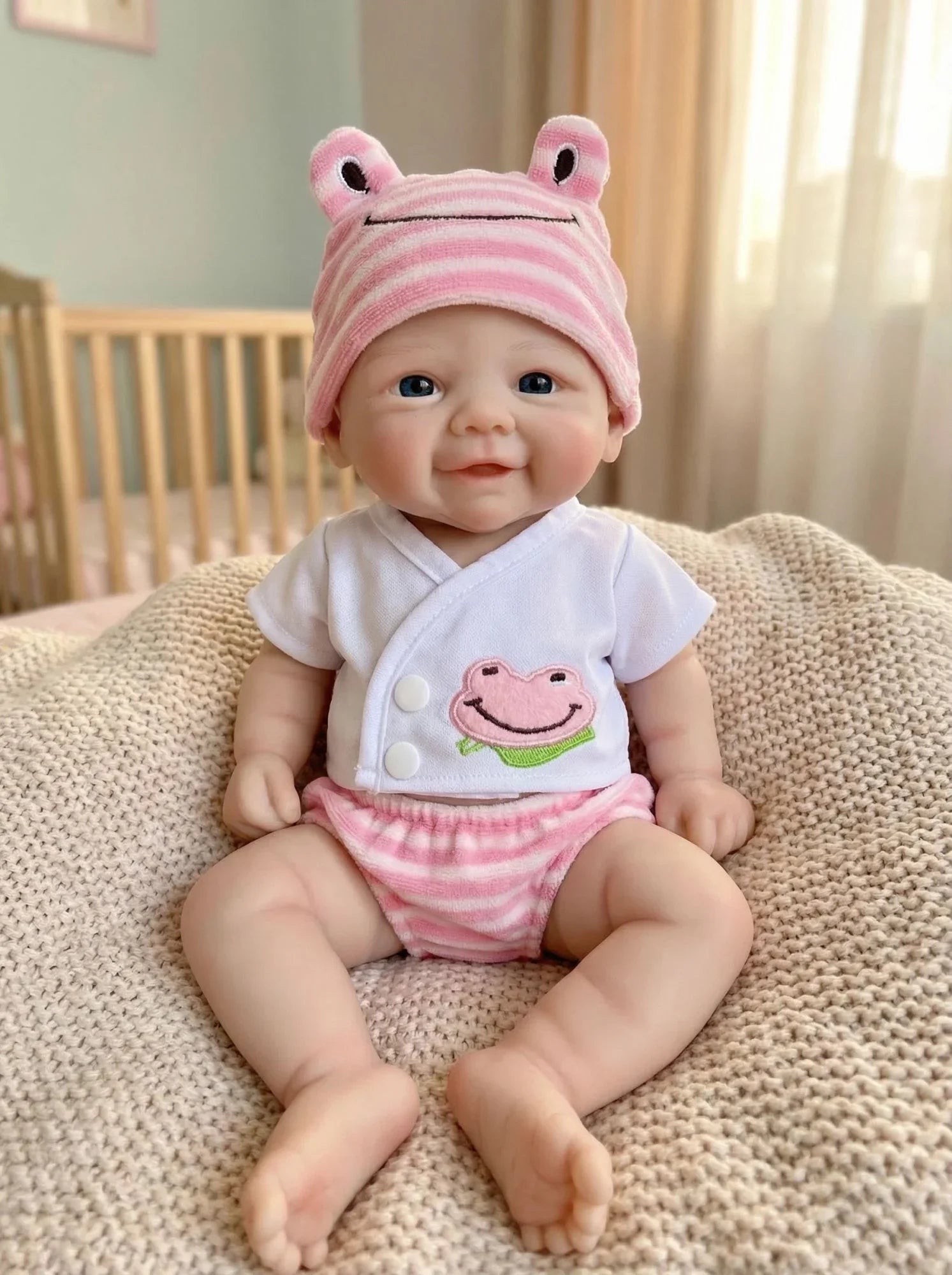 Boneca Bebê Reborn Luana em Silicone Sólido Greenlucky
